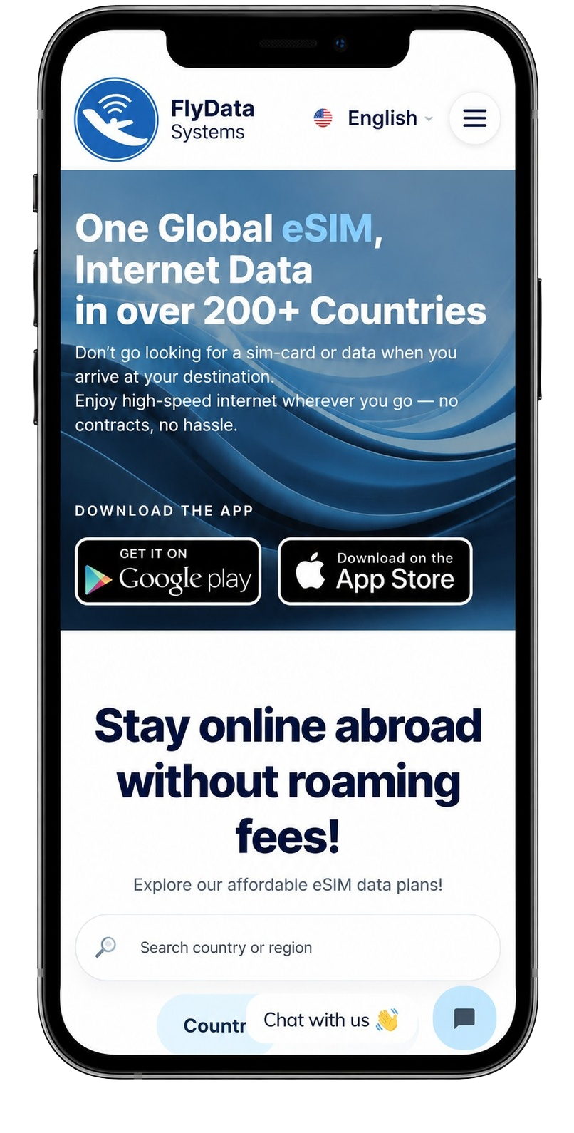 The app on a phone